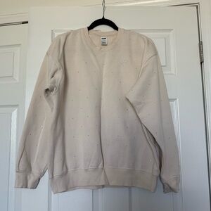 VS PINK BEDAZZLED CREWNECK SWEATER